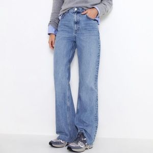 Zara high rise wide leg jeans